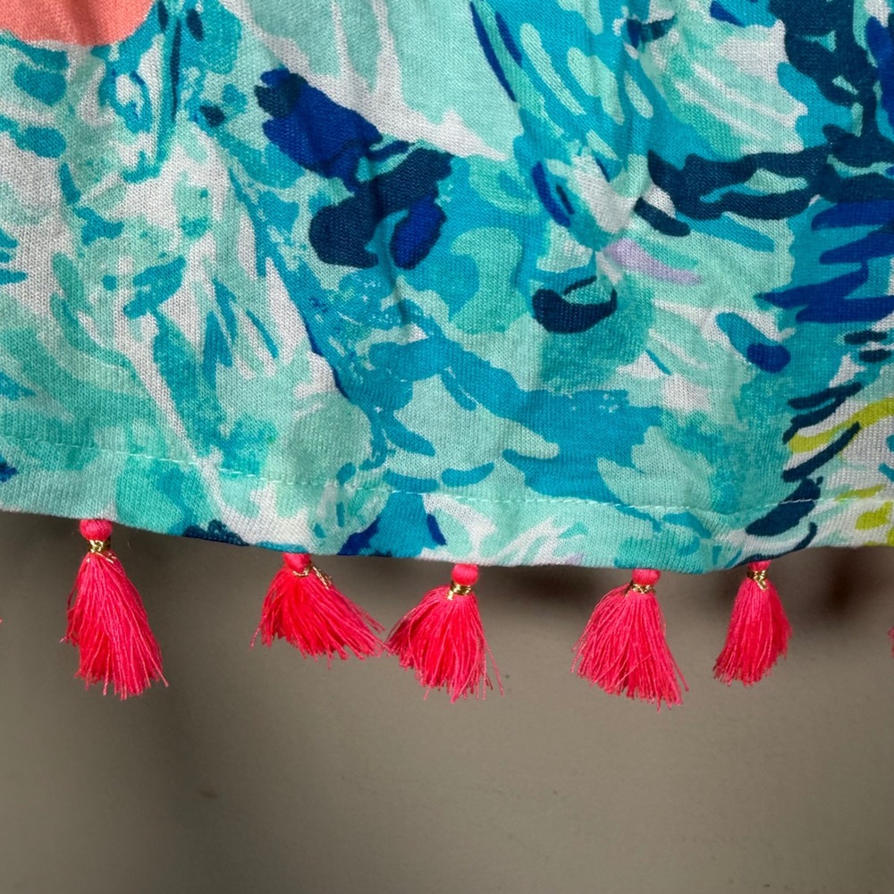 Lilly Pulitzer Palma "Hey Bay Bay" Sailboat Pattern Tube Top Small - Picture 3 of 13